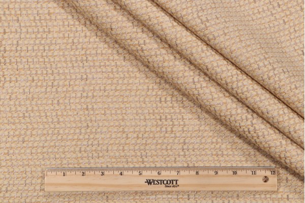 Crypton Owen High Performance Woven Chenille Upholstery Fabric in Soft Yellow