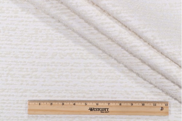 Crypton Lowe High Performance Woven Upholstery Fabric in Winter White