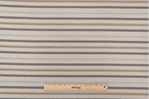 Crypton Lydia Stripe High Performance Woven Upholstery Fabric in River