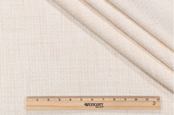 Crypton Tobias High Performance Woven Chenille Upholstery Fabric in Ivory