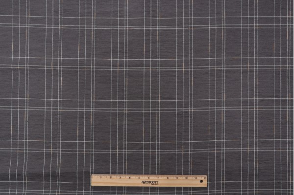 Crypton Woven Plaid High Performance Upholstery Fabric in Slate