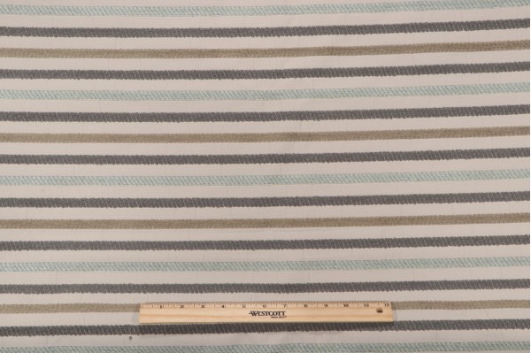 Stripe Crypton Woven Upholstery Fabric in Spa