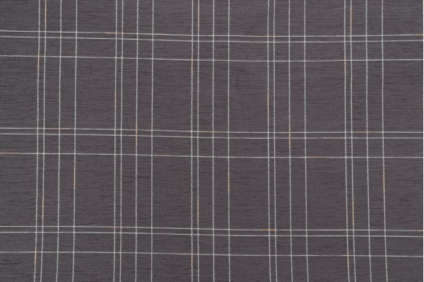 Plaid Crypton Woven High Performance Upholstery Fabric in Charcoal