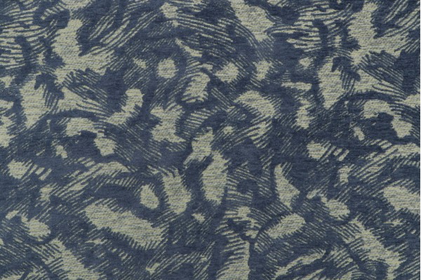Crypton Woven Chenille Upholstery Fabric in Blue/Pollen