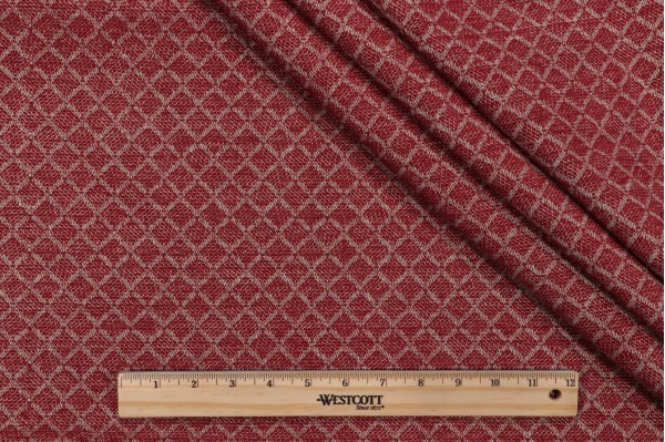 Crypton Malik High Performance Woven Chenille Upholstery Fabric in Cherry