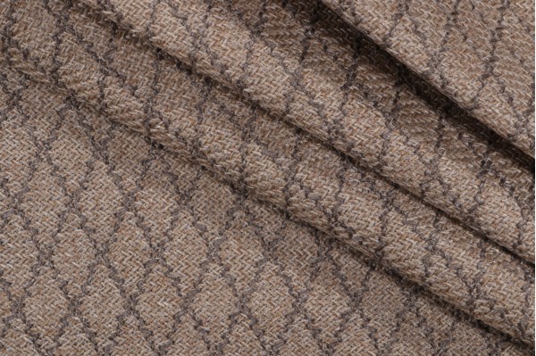 Maya Bay Woven Outdoor Pouf Fabric in Dune