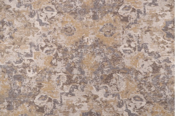 Lennon Woven Chenille Damask Upholstery Fabric in Goldstone