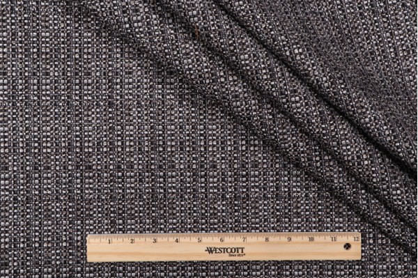 Covington Coco Texture Woven Chenille Upholstery Fabric in Granite