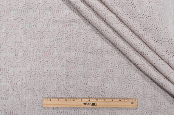 Enso 01-415-002 Embroidered Silk Drapery Fabric