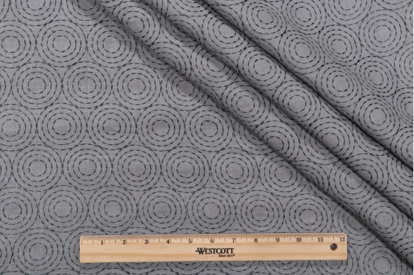 Enso Embroidered Silk Drapery Fabric