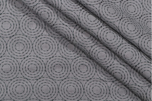 Enso Embroidered Silk Drapery Fabric