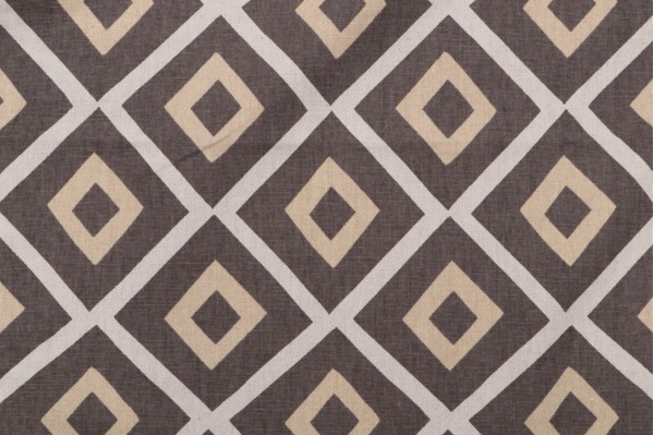 Thibaut Carole F99191 Printed Linen Blend Drapery Fabric in Grey