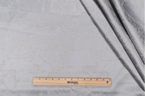 Zaurak Woven Damask Decorator Fabric in Blue Topaz