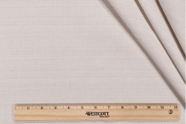 Crypton Teagan High Performance Woven Upholstery Fabric in Cream