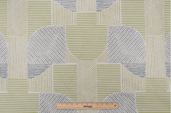 Crypton Spiro High Performance Tapestry Upholstery Fabric in Green