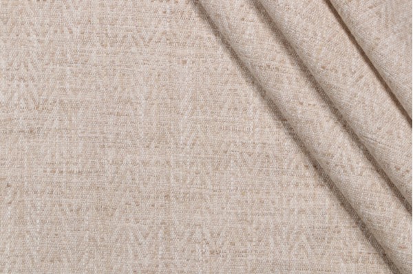 1 Yard Chevron Woven Upholstery Fabric in Sand