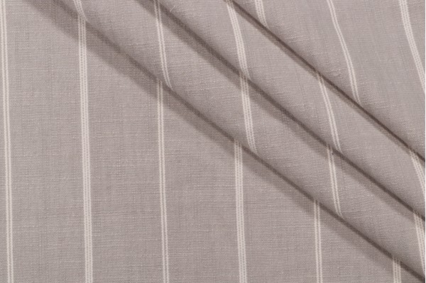 Delgado Stripe Woven Upholstery Fabric in Stone