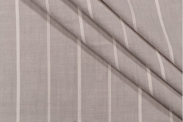 Delgado Stripe Woven Upholstery Fabric in Stone