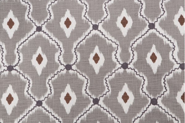 Click for 13.6 Yards PK Lifestyles Ikat Stitchery Printed Stitched Cotton Drapery Fabric in Shadow PK Lifestyles Ikat Stitchery Printed Stitched Cotton Drapery Fabric in Shadow