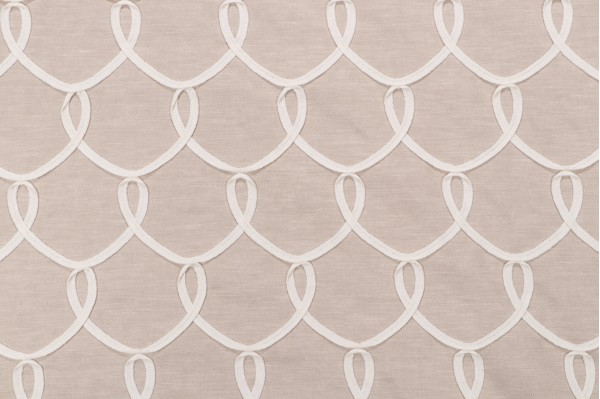 Waverly Penelope Embroidered Decorator Fabric in Linen