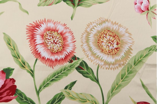 Thibaut Edgartown Printed Cotton Drapery Fabric in Cream F94712