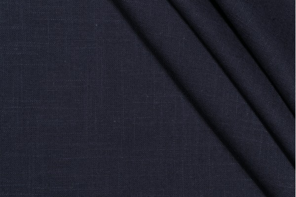 Covington Jefferson Linen Woven Drapery Fabric in 55-Navy 