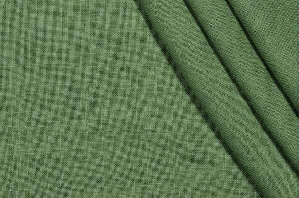 Covington Jefferson Linen Woven Drapery Fabric in 254-Kelly Green 