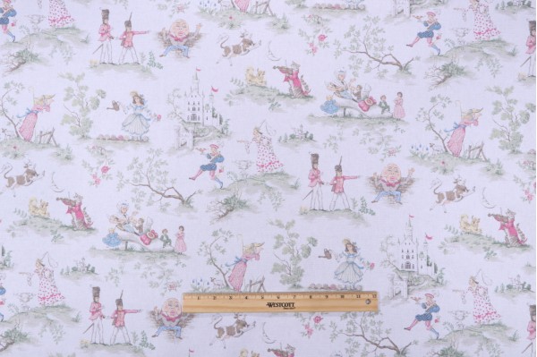 Covington Over The Moon Printed Cotton Drapery Fabric in 11-White 