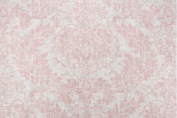 Covington Downton Printed Linen Blend Drapery Fabric in 7-Blush 