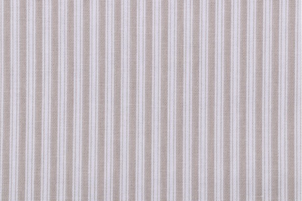 Magnolia Home Polo Stripe Printed Cotton Drapery Fabric in Linen 