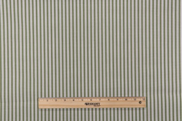 Magnolia Home Polo Stripe Printed Cotton Drapery Fabric in Jungle 
