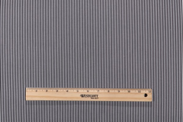 Magnolia Home Oxford Stripe Printed Cotton Drapery Fabric in Onyx 