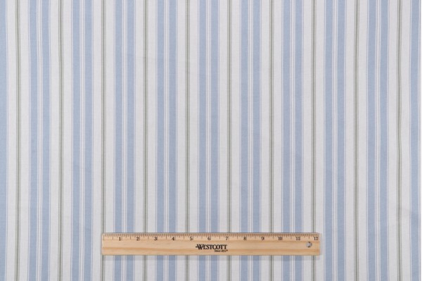 Magnolia Home Newbury Printed Cotton Drapery Fabric in Antique Blue 