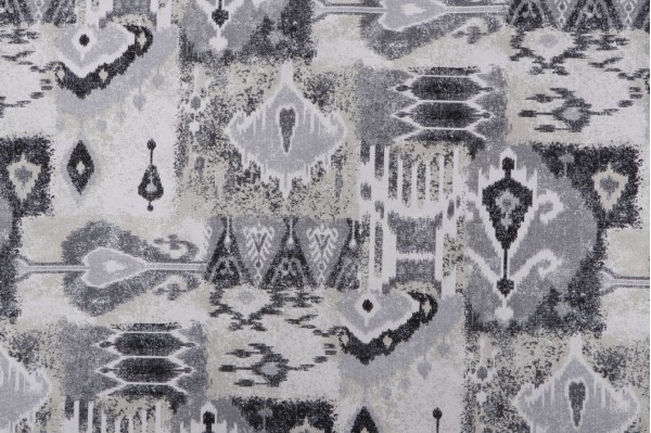 Magnolia Home Jambi Printed Cotton Drapery Fabric in Graphite 