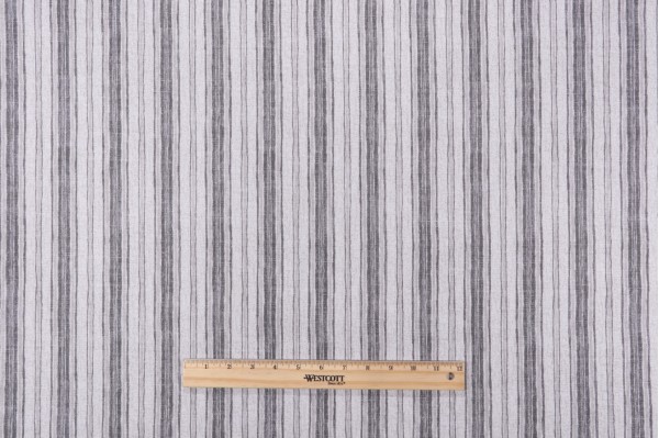 Magnolia Home Brunswick Printed Cotton Drapery Fabric in Grey 