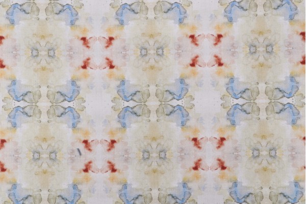 Sample of Hamilton Ginny Printed Cotton Drapery Fabric in Kaleidoscope 