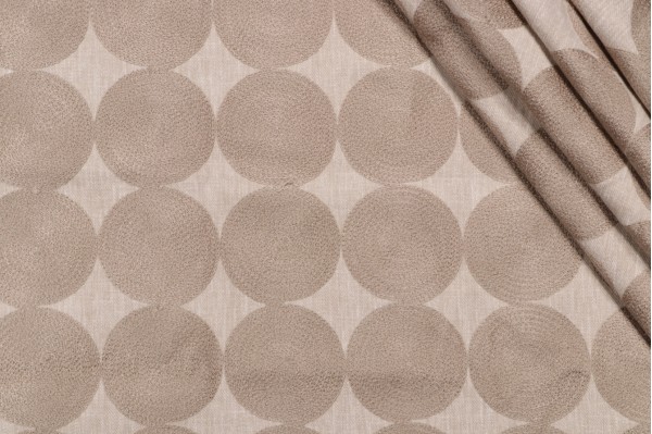 Click for Valiant Fabrics Twirl Embroidered Drapery Fabric in Chai  Valiant Fabrics Twirl Embroidered Drapery Fabric in Chai