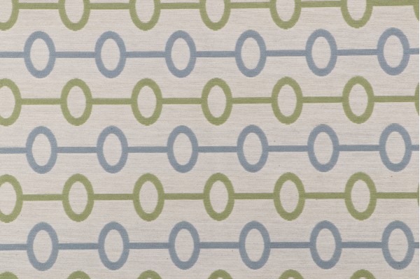Sample of Anna French Loops W72786 Woven Upholstery Fabric in Blue and Green for Thibaut 