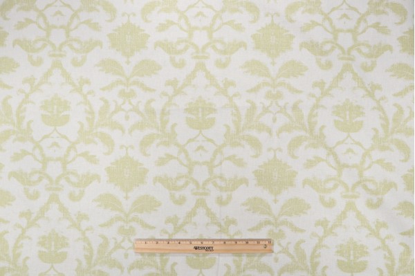 Thibaut Anita Damask F98637 Printed Drapery Fabric in Green 