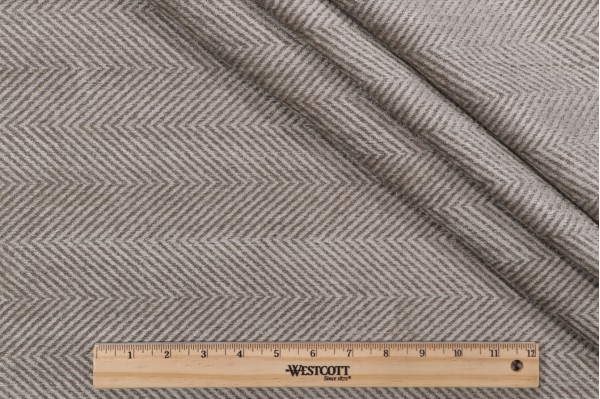 Thibaut Hillside Herringbone Chenille Upholstery Fabric in Steel W72932