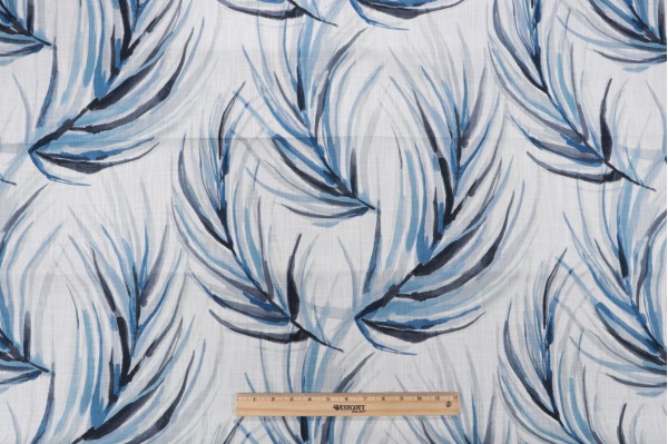 Harlequin Alvara Printed Polyester Outdoor Fabric in Pebble Sky