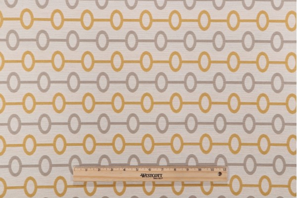 Thibaut Loops W72785 Woven Upholstery Fabric in Gold and Grey
