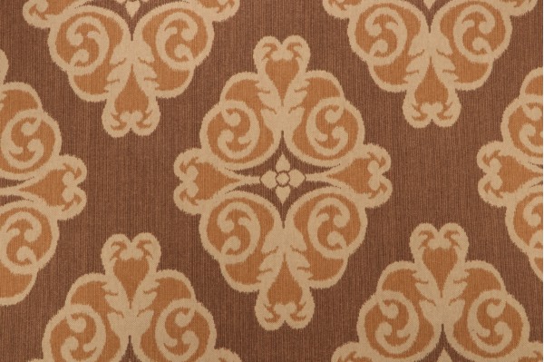 Thibaut Montgomery F96015 Printed Linen Blend Drapery Fabric in Brown