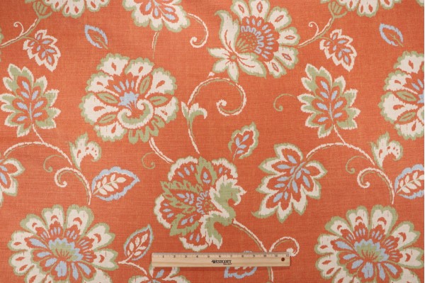 Click for 4.13 Yards Thibaut Alexa F94916 Printed Linen Blend Drapery Fabric in Orange Thibaut Alexa F94916 Printed Linen Blend Drapery Fabric in Orange