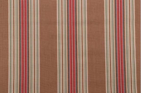 Demi Stripe Woven Upholstery Fabric in Cafe
