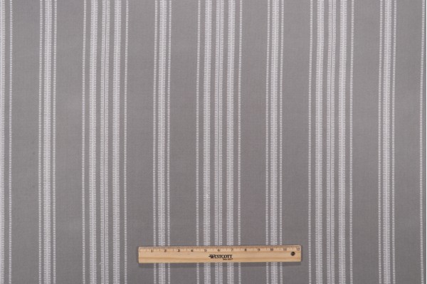 Hooper Stripe Woven Upholstery Fabric in Flint