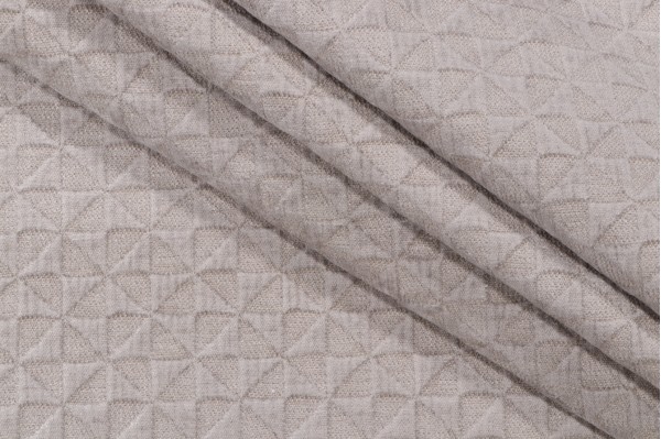 Triangles Woven Chenille Upholstery Fabric in Smoke