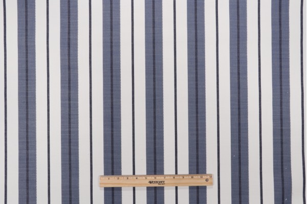 Click for 3.63 Yards Morton Stripe Woven Outdoor Fabric in Slate Blue Morton Stripe Woven Outdoor Fabric in Slate Blue