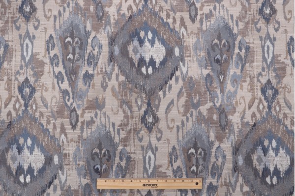 Aham Woven Outdoor Fabric in Blue