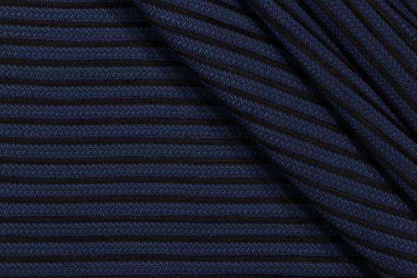 Stripe Woven Outdoor Fabric in Marine